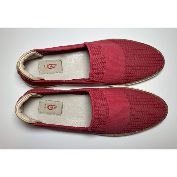UGG‎ Australia Sammy Red Knit Slip On Sneaker Shoes Women's 10 - Picture 6 of 8